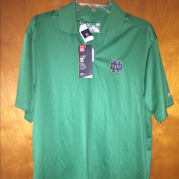 notre dame under armour polo